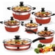 thumbnail image 1 of Batería de Cocina de Acero Inoxidable de 20 Piezas, Juego de Ollas y Sartenes Antiadherentes con Juego de Cuchillos para Estufas de Inducción, Eléctricas y Gas (rojo), 1 of 7