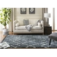 thumbnail image 3 of SAFAVIEH Pro Lux Marcus Geometric Shag Area Rug, Blue/Creme, 4' x 6', 3 of 11
