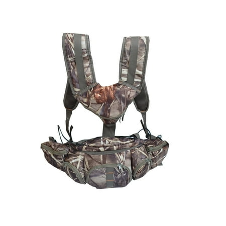 - Camouflage Fanny Pack Hunting Vest Backpack Waist Bag with Shoulder Straps