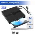 thumbnail image 2 of External Blu Ray Drive for Laptop PC Portable CD DVD Player Burner Writer Reader Compatible ,Widely Use, 2 of 5