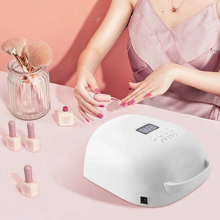 UV LED Nail Light Manicure Cordless Nail Lamp 86W Nail Gel Dryer  Rechargeable White 