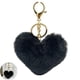 thumbnail image 5 of Llavero con forma de corazón esponjoso, llavero de piel de conejo artificial, colgante para bolso, decoración para llave de coche, etiqueta de equipaje, accesorio, 5 of 8