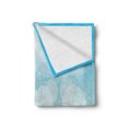thumbnail image 2 of Tropical Soft Flannel Fleece Blanket, Beach View on with Sunglasses Reflection Summer Time Joyful Holiday, Cozy Plush for Indoor and Outdoor Use, 70" x 90", Baby Blue Mustard White, by Ambesonne, 2 of 6