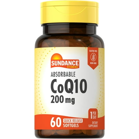 CoQ10 200mg | 60 Quick Release Softgels | With Black Pepper Extract | By Sundance