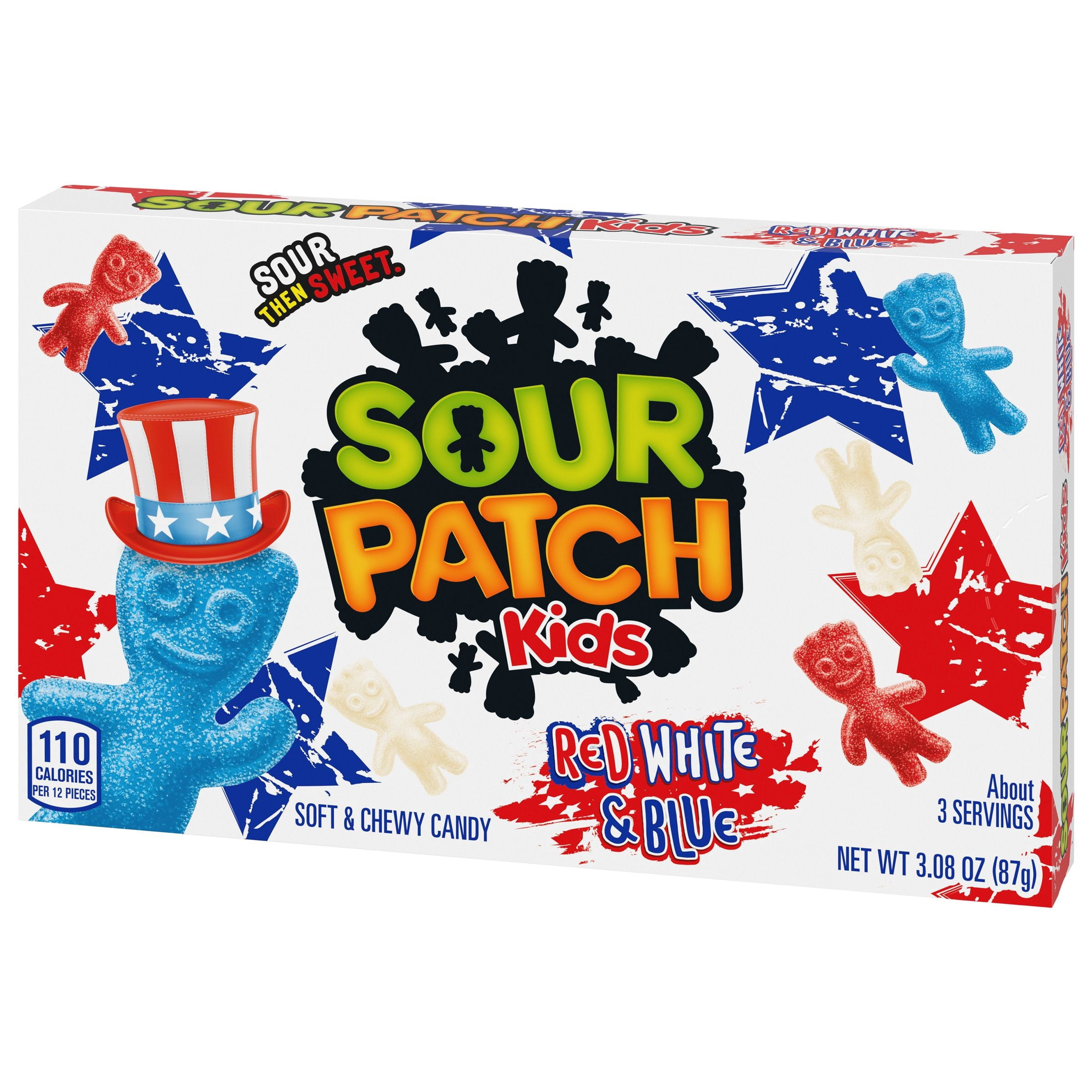 Mondelez Sour Patch Kids Red, White & Blue Candy, 36 Pieces, 3.08 oz
