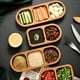 thumbnail image 2 of Bandeja Rectangular de Madera Maciza Bandeja para Condimentos Bandeja para Desayuno Bandeja para Sushi Bandeja para Salsa Bandeja para Condimentos para Cenas de Cocina B, 2 of 5