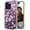 Brown Beach Sunset, variant on Compatible with iPhone 14 Pro Max Case for Women Girls Clear Design Cute,14 Promax Protector Girly Transparent Spider Web Design