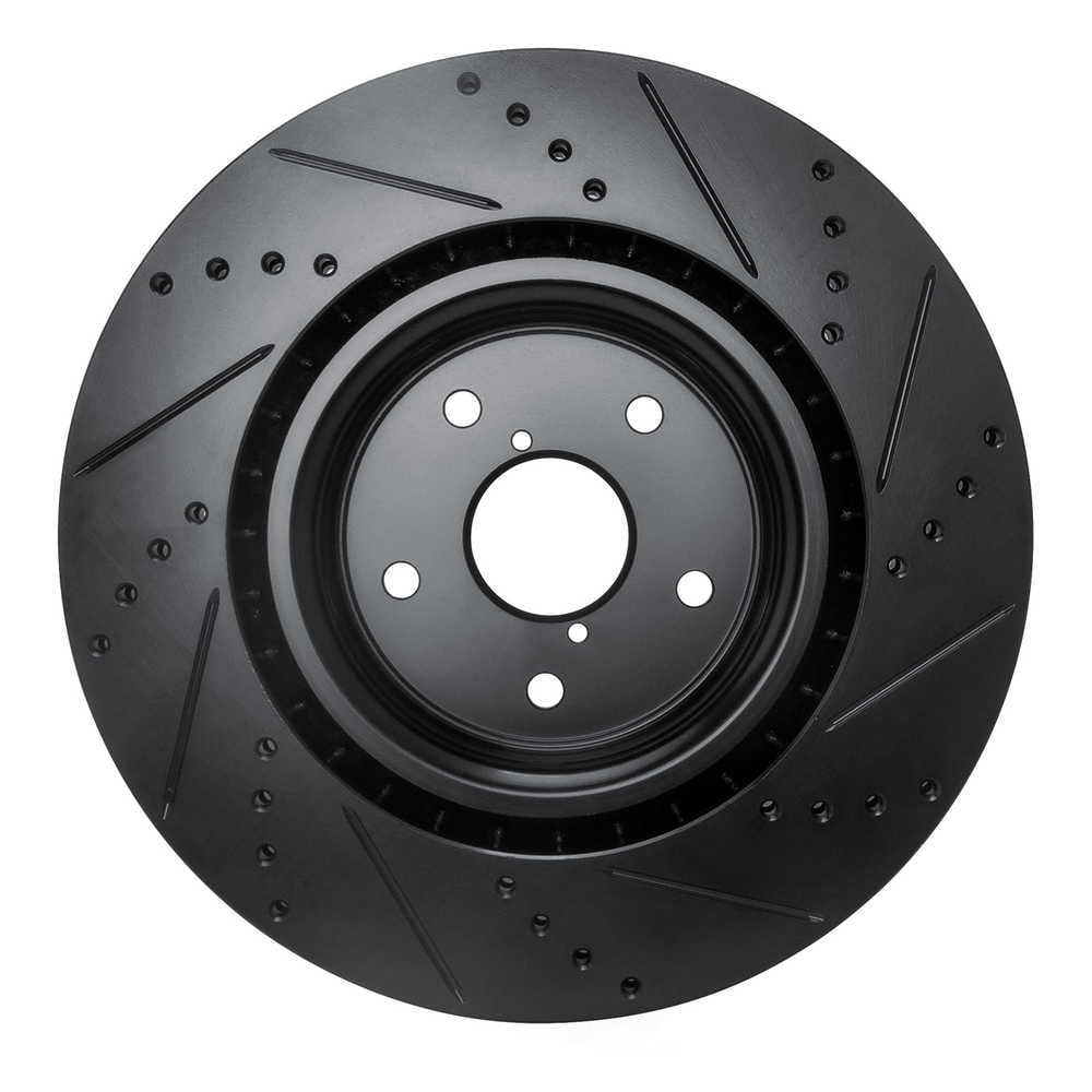 Dynamic Friction Company 633-13041L DFC Brake Rotor - Drilled And Slotted - Black