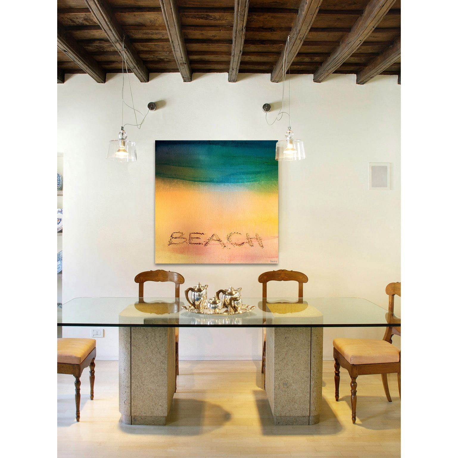 Parvez Taj "Beach Sand" Painting Print on Wrapped Canvas