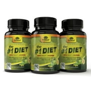 The #1 Diet Complex with Garcinia Cambogia, Green Coffee Bean and BCAAs Super Weight Loss (60 Caplets) - 3 Bottles