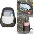 thumbnail image 4 of Excavator and Car Black Pattern 17" School Backpacks for Teens,Waterproof Oxford Fabric,S-Shape Padded Straps for School,Travel,Hiking,Camping, 4 of 6