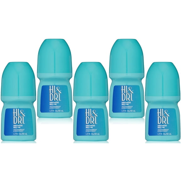 Hi & Dri Anti-Perspirant Deodorant Roll-On Unscented, 1.50 oz (Pack of 4)