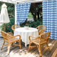 thumbnail image 3 of Outdoor Curtains for Patio Waterproof Blue Check Buffalo Plaid Indoor/Outdoor Curtain Tiebacks Pastoral Checkered Privacy Sun Block Grommet Drapes for Pergolas Gazebo Porch 2 Panel 54x108 Inch, 3 of 9