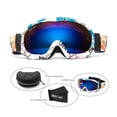 thumbnail image 2 of JUST GO Ski Goggles for Skiing Motorcycling and Winter Sports Dual-Layer Anti-Fog 100% UV Protection lens Snowboard Goggles fit Men, Women and Youth, Blue and White Frame/ Blue Lens (VLT 21.3%), 2 of 9