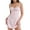Pink, variant on Women Sexy Lace Satin Mini Dress Spaghetti Strap Square Neck Backless Dresses A line Bodycon Cami Party Club Dress