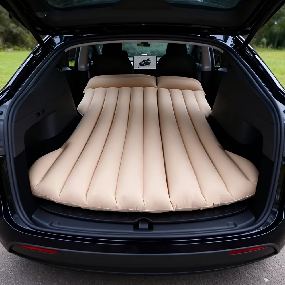 Fanruina Premium Inflatable Car Bed, featuring cloud-soft flocked surface for superior comfort