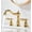 Gold, variant on Widespread Lavatory Mixer Tap Brass Three Hole Sink tap Gold Black Sink Faucet Hot Cold Bathroom Sink Tap Mixer 8 inch Sink