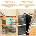 thumbnail image 5 of 2Pcs Foldable Storage Bins w/ Double Doors Top Lid Rolling Wheels  Stackable Storage Box Organizer, 5 of 9