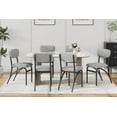 thumbnail image 3 of Dining Chairs Set, Mid Century Morden Chair with Arched Metal Legs, Upholstered Boucle Dining Chairs Suitable for Various Kitchen Styles, 3 of 7