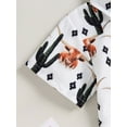 thumbnail image 6 of Wassery Western Baby Boys Clothes Bull Print Shirt Short Sleeve Lapel Shirt Boho Cowboy Tops Toddler Gentleman Summer Outfits 6M-4T, 6 of 8