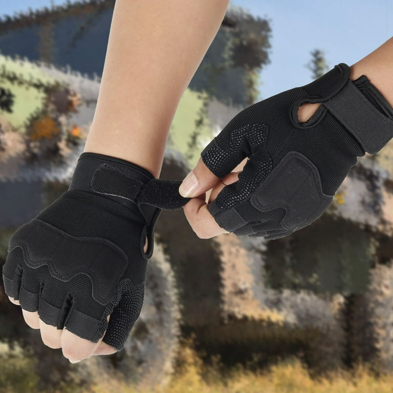 Duety Fingerless Motorcycle Gloves Anti-slip Half Finger Gloves