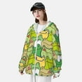 thumbnail image 5 of Kll Cartoon Frog Print Men'S Women’s Upf 50+ Sun Protection Outdoor Hoodie Jacket Long Sleeve Fishing Hiking Performance Shirt- Medium, 5 of 8
