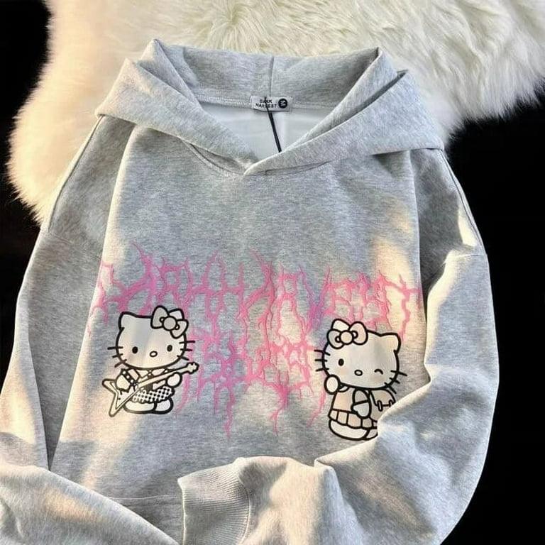 Sanrio Hello Kitty Hooded Pullover Hoodie Female AutumnWinter
