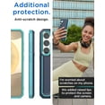 thumbnail image 4 of KOMI for Samsung Galaxy S24/S25 Case with Glass Screen Protector,Heavy Duty Drop Protection Full Body Rugged Shockproof Military Protective Tough Durable Cover for Galaxy S24/S25 6.1" 5G 2025 Blue, 4 of 5