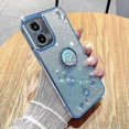 thumbnail image 3 of Kadem For Motorola Moto G45 5g/g34 5g Phone Cover Rhinestone Flower Tpu Kickstand Case, 3 of 5