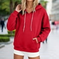 thumbnail image 2 of Enjoytime Womens Hoodies Solid Color Long Sleeve Oversized Sweatshirt Fall Winter Casual Loose Pullover Hoodie, 2 of 7