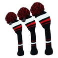 thumbnail image 2 of 3 piezas de cubierta de para golf, cubierta antideslizante de punto para conductores de club, . degree 1 3 5 cubiertas para cabeza, Rayas Rojo Bnco DYNWAVEMX Cubierta de la cabeza del palo de golf, 2 of 8