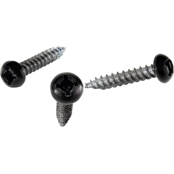 RecPro 8x1 Pan Head Metal RV Screws | Polar Black | Multi-Pack | RV Interior Screws | Factory Finished Look | (50 pack)