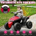 thumbnail image 4 of Kids ATV 4 Wheeler 24V, Ride on Toys Electric Car for Ages 3+ Toddlers Boys Girls with Remote Control, LED Headlights, Bluetooth, Music Player, Pink, 4 of 9