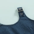 thumbnail image 3 of Barboteuse en Denim pour Filles, Combinaison Sans Manches, Salopette Ajourée, 3 of 6