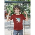 thumbnail image 2 of Grinning Shark Kids Art T-Shirt Toddler -Image by Shutterstock,  4 Toddler, 2 of 4