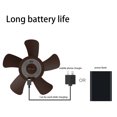 thumbnail image 4 of Kearding Ventilador de techo con Control remoto, temporizador recargable, 4000mAh, ventiladores domésticos portátiles ajustables, accesorios de Electrodomésticos Kearding HA063796-00B, 4 of 6
