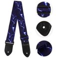 thumbnail image 2 of EeaseCA Adjustable Guitar Strap Polyester Instrument Shoulder Strap (Blue Lightning), 2 of 7
