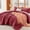 Burgundy Red, variant on Sasttie Queen Comforter Set Black, 3 Piece Solid Bedding for All Seasons, Soft and Breathable Down Alternative Bed Set with 2 Pillowshams