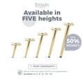 thumbnail image 5 of 10 inch / 25cm Metal Furniture Legs, Btowin VCF 4Pcs Gold Mid Century Modern Round Oblique Tapered Furniture Feet Brushed Nickel Finish for Cabinet Sofa Table Bed, 5 of 7