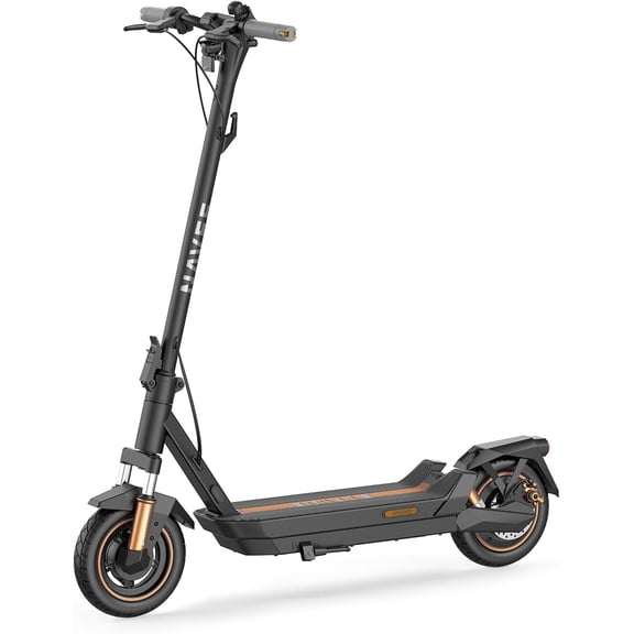NAVEE GT5 Max Electric Scooter, 55.9 Miles Ultra Range, 25 mph Top Speed, 1638W 700W Motor, Damping Arm Suspension & Disc Brake, 10" Tubeless Tires, Commute School Outdoor for Adults Teens