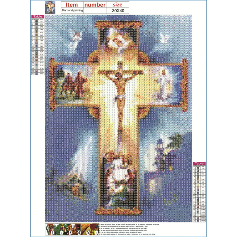 Full Square or Round Diamond Embroidery Jesus Sacred Heart 5D DIY Diamond  Painting Paint Rhinestone Cross Stitch Decoration 