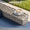 thumbnail image 6 of XIZZI Outdoor Furniture Patio Set with Fire Pit Table Swivel Rocking Chair, Wicker Outdoor Sectional Sofa Conversation Set with Solar Coffee Table for Patio, Garden, Large Villa,Denim Blue, 6 of 11