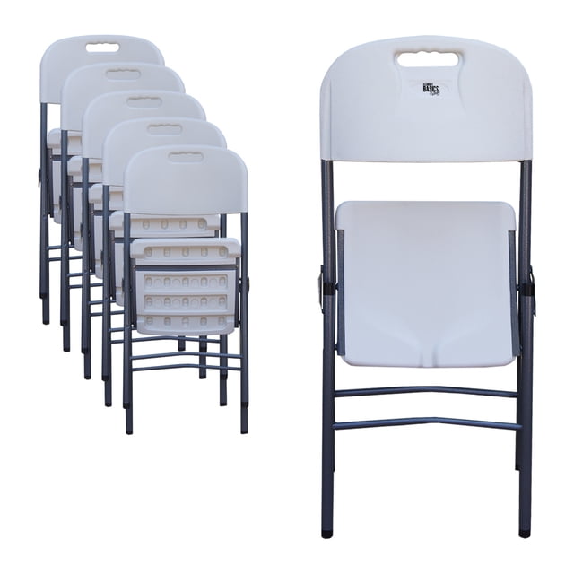 Sillas Plegables De Plástico Blancas Paquete De 6 Sillas