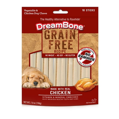 DreamBone Grain Free Chicken Dog Chew Sticks,