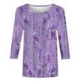 thumbnail image 4 of MaFYtyTPR 3/4 Sleeves for Women Casual Shirts Pullover Loose Tunic Tops Print Blouse 2025 Hot Sale Blouses&Shirts Clearance Deals, 4 of 4