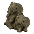 thumbnail image 6 of Jungle Frolic Safari Savanna Elephant Baby Calves Playing Together Figurine, 6 of 9