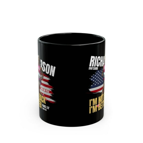 Paris 2024 USA Sha'Carri Richardson Black Mug Gift (11oz, 15oz)