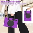 thumbnail image 4 of XYX Case for Samsung Galaxy Tab S9 FE X510/Tab S9 X710/Tab S8 X700/Tab S7 T870 11 inch, 360 Degree Rotating Hand Grip Shockproof Cover with Shoulder Strap, Purple, 4 of 7