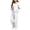 White, variant on Husipze 2 Piece Sweatsuit for Girls Fleece Zip Relaxed Fit Hoodie Sweatshirt Oversized Wide Leg Elastic Waist Sweatpants Outfits Gray 5-6 Years