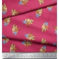 thumbnail image 3 of Soimoi Silk Fabric Wool & Cat Animal Print Fabric by the Yard 42 Inch Wide, 3 of 3